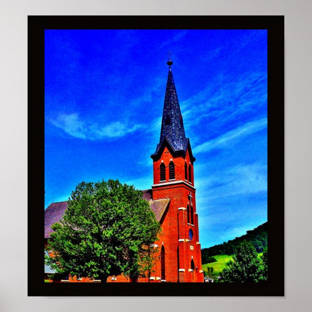Poster Église de Campagne (Devant)