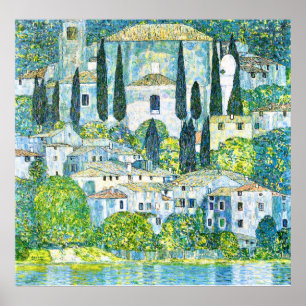 Poster Eglise de Cassone par Gustav Klimt