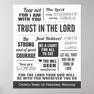 Poster Église de citation biblique religieuse moderne