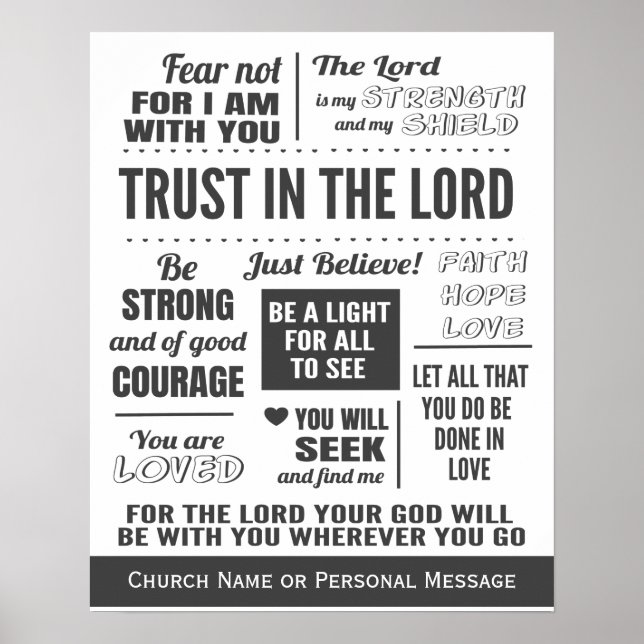 Poster Église de citation biblique religieuse moderne (Devant)