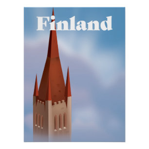 Poster Église de Finlande