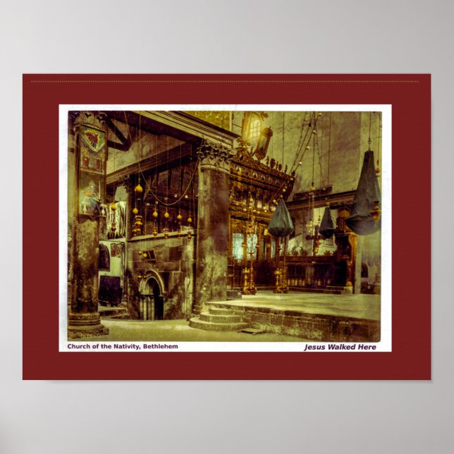 Poster Eglise de la Nativité, Bethléem. Art chrétien (Devant)