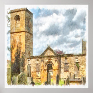 Poster Église de l'architecture gothique de la Sainte Tri