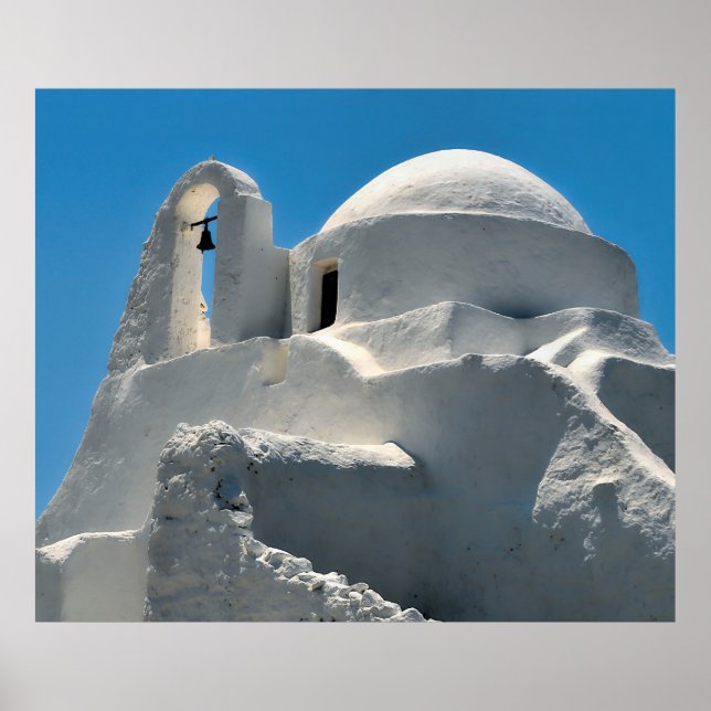 Poster Église de Panagia Paraportiani, Mykonos, Grèce (Devant)