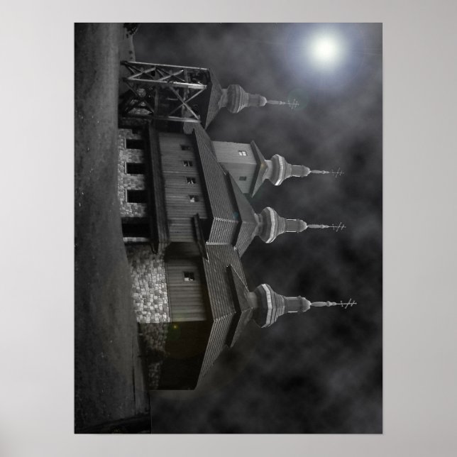 Poster Église des Carpates (Devant)