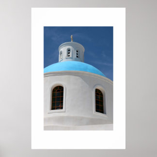 Poster Église grecque de Santorin