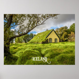 Poster Église islandaise de Turf