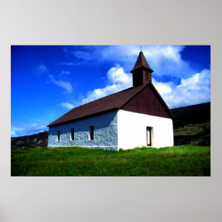 Poster Église missionnaire, Maui, Hawaii