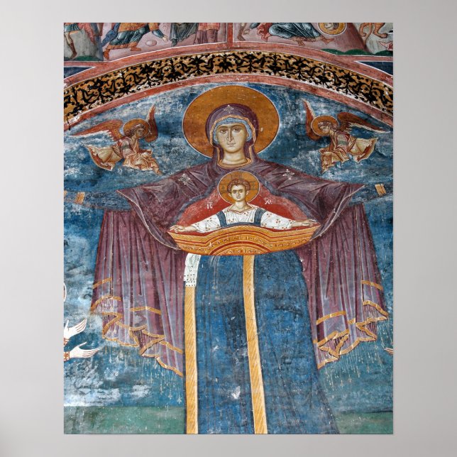 Poster Eglise orthodoxe serbe et site de l'UNESCO, (Devant)