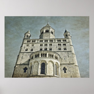 Poster Eglise Saint Gertrude à Nivelles, Belgique