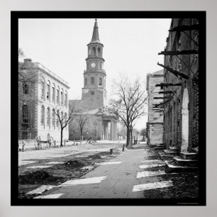 Poster Église Saint-Michel de Charleston, SC 1865