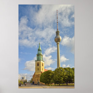 Poster Église Sainte-Marie, Berlin, Allemagne, Fernsehtur