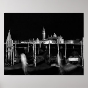 Poster Église San Giorgio Maggiore, gondolas à Venise