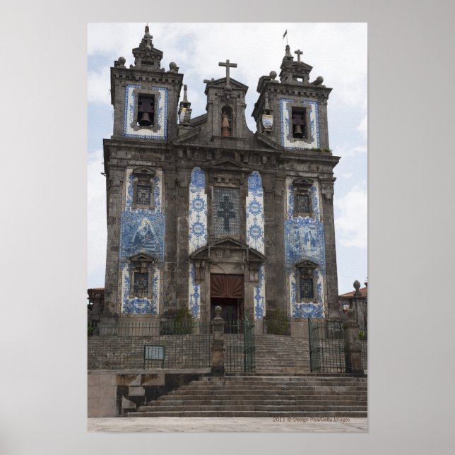 Poster Église Santo Ildenfonso Avec Panneaux Carrelés (Devant)