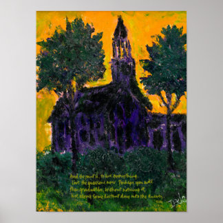 Poster Église violette
