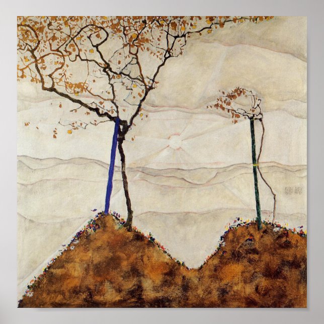 Poster Egon Schiele Automne Soleil Automne Arbre Nature A (Devant)