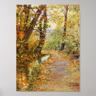 Poster Egon Schiele Brook Winok Fall Tree Nature Art