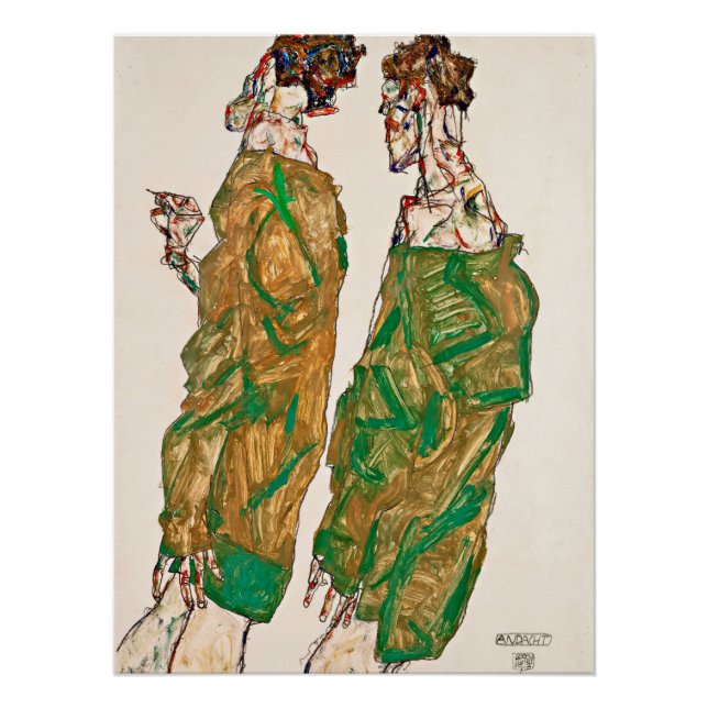 Poster Egon Schiele - Dévotion (Devant)
