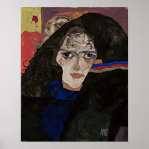 Poster Egon Schiele, femme en deuil