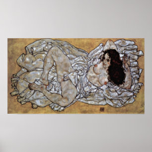 Poster Egon Schiele - Femme menteuse