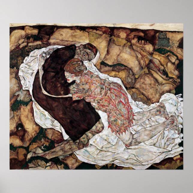 Poster Egon Schiele La mort et le grand (Devant)