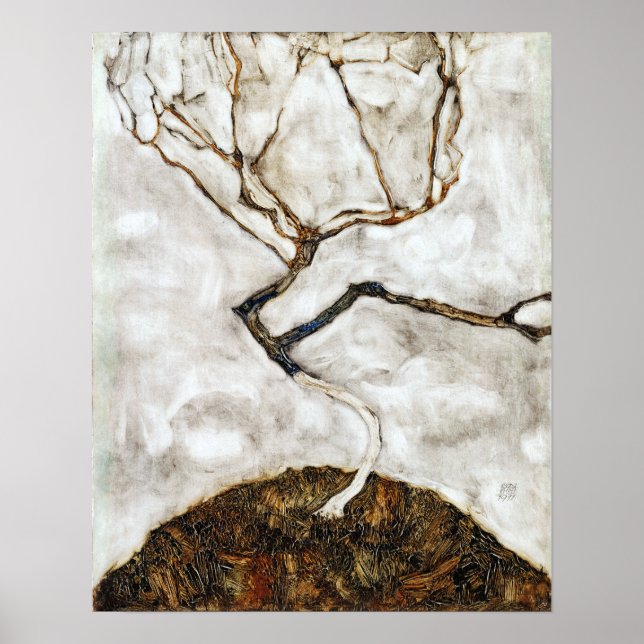 Poster Egon Schiele Petit Arbre à la fin de l'automne (Devant)
