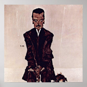 Poster Egon Schiele - Portrait d'Eduard Kosmack
