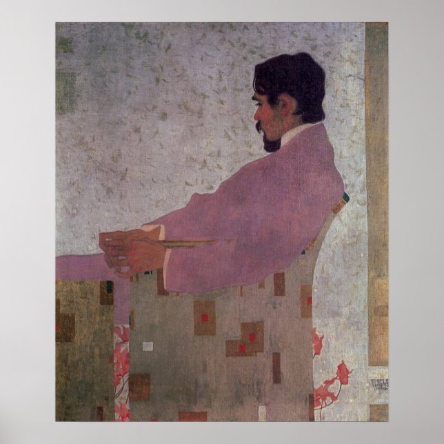 Poster Egon Schiele Portrait du peintre Anton Peschka (Devant)