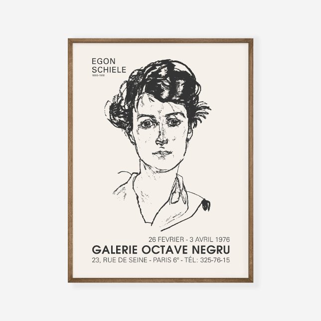 Poster Egon Schiele Portrait d'une exposition d'art pour  (Créateur téléchargé)