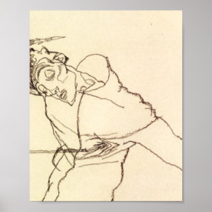 Poster Egon Schiele-Self Portrait As St Sebastian