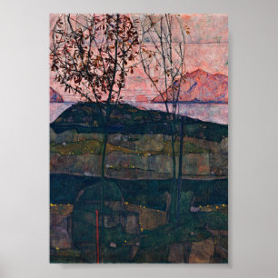 Poster Egon Schiele - Setting Sun