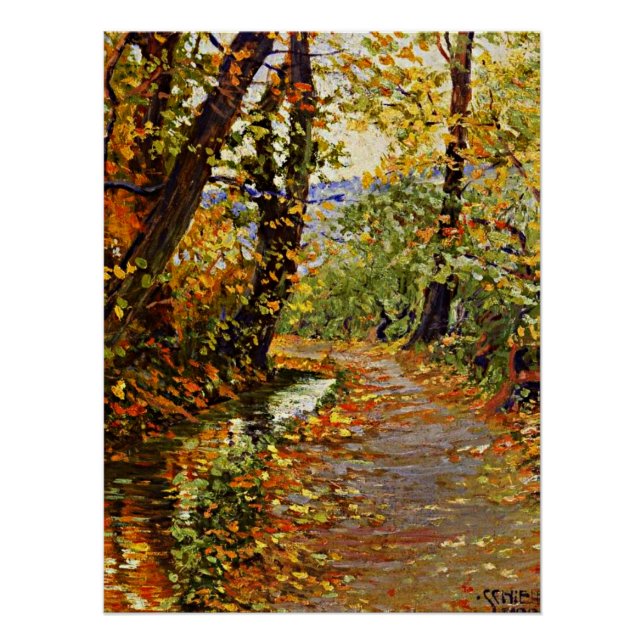 Poster Egon Schiele - Winding Brook (Devant)