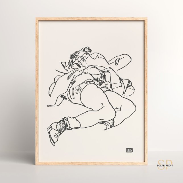 Poster Egon Schiele Woman Lying Art Imprimer Vintage (Créateur téléchargé)