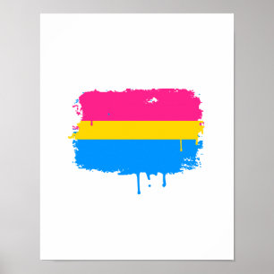 POSTER ÉGOUTTURE PANSEXUAL DE DRAPEAU