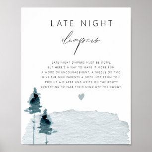 Poster EGRET Russe Alate Blue Late Night Diapeurs Jeu