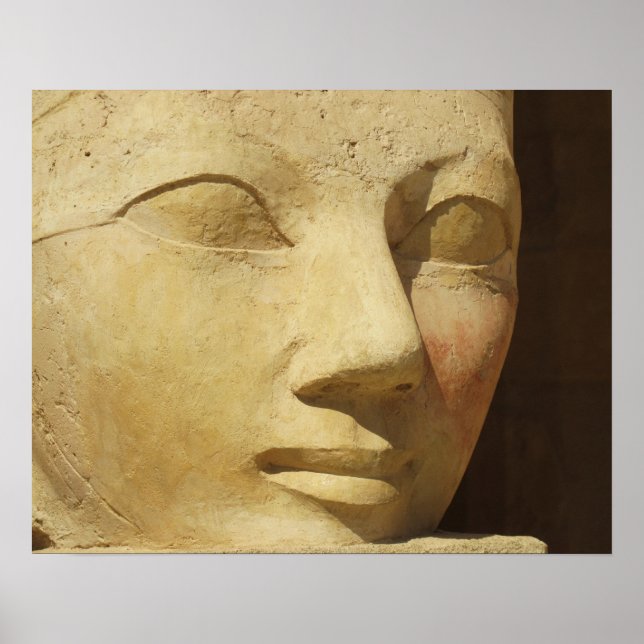 Poster Egypte ancienne Hatshepsut statue temple voyage (Devant)