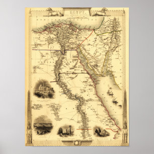 Poster Égypte et ArabieCarte panoramiqueÉgypte