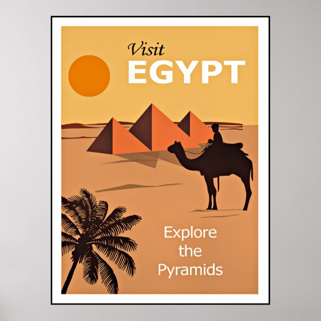 Poster Égypte, explorez les Pyramides, (Devant)