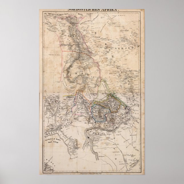 Poster Égypte, Soudan, Afrique (Devant)