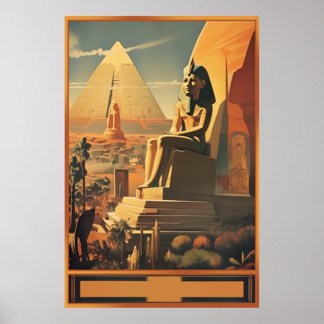 Poster Égypte vintage Explorez l'Égypte (Devant)