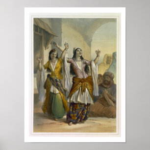 Poster Egyptian Dancing Girls Performing the Ghawazi at R
