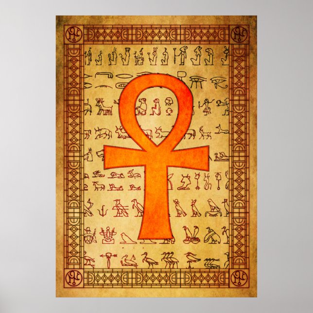 Poster égyptien - Ankh Cross (Devant)