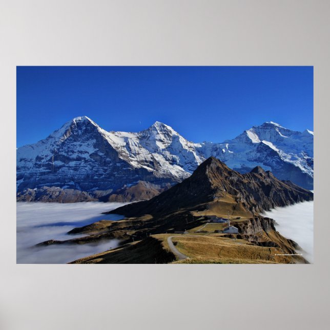 Poster Eiger, Mönch und Jungfrau, Suisse, Schweiz (Devant)