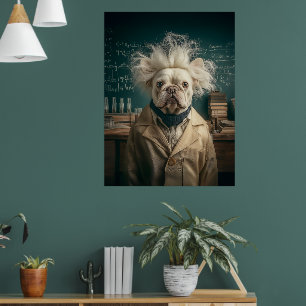 Poster Einstein Pup in Lab Coat