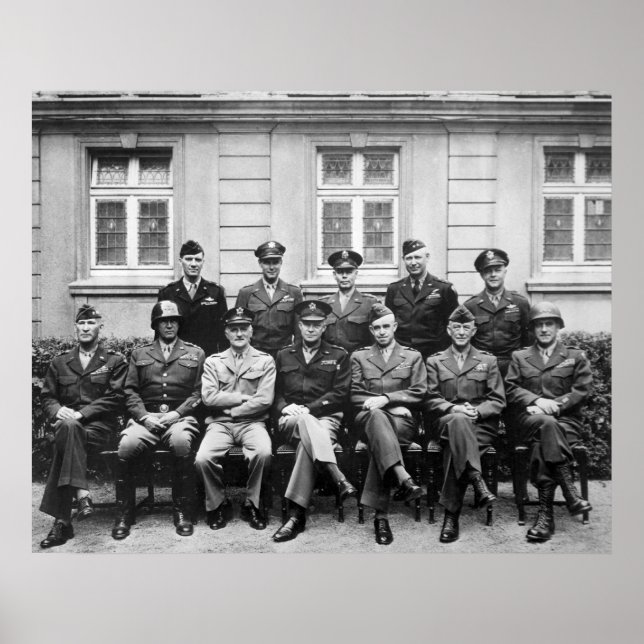 Poster Eisenhower, Patton, Bradley et al. (Devant)
