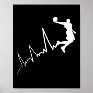 Poster Ekg Fréquence De Bysketbyll Player Heartbeat Dunki