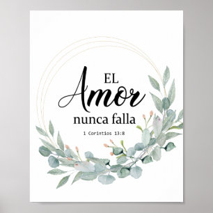 POSTER EL AMOR NUNCA FALLA