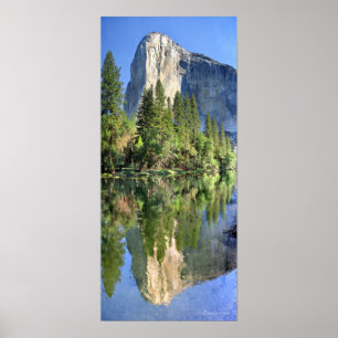 Poster El capitan au-dessus de la rivière Merced - vallée