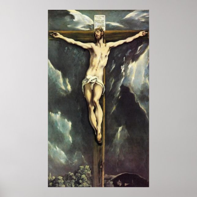 Poster El Greco Christ sur l'affiche croisée (Devant)