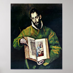 Poster El Greco - St Luke comme peintre